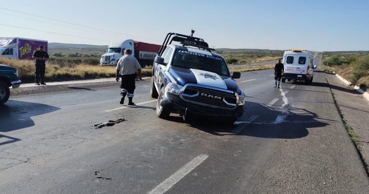 Se accidentan policías de Río Grande NTR Zacatecas