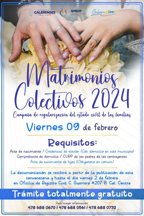 Lanzan Convocatoria Para Matrimonios Colectivos En Calera NTR Zacatecas