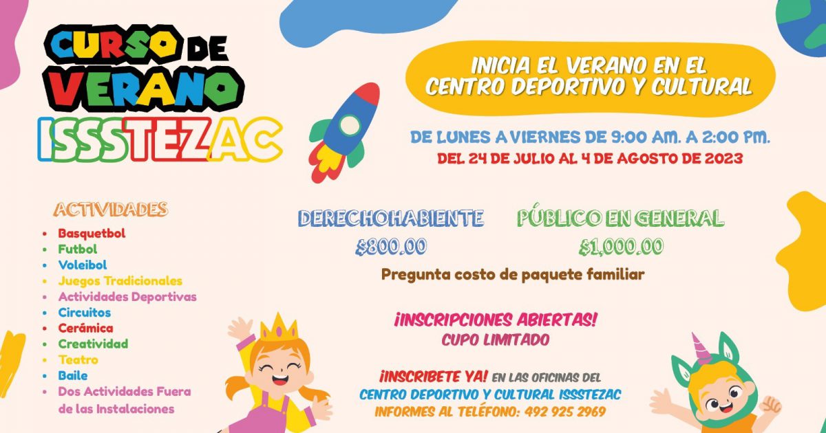 Invita Issstezac A Participar En Curso De Verano NTR ZACATECAS