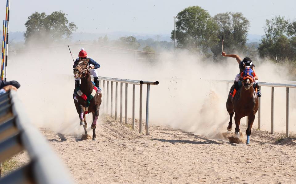 Carreras De Caballos En Pista. Generador De Ai Stock De Ilustración - Ilustración De Galope
