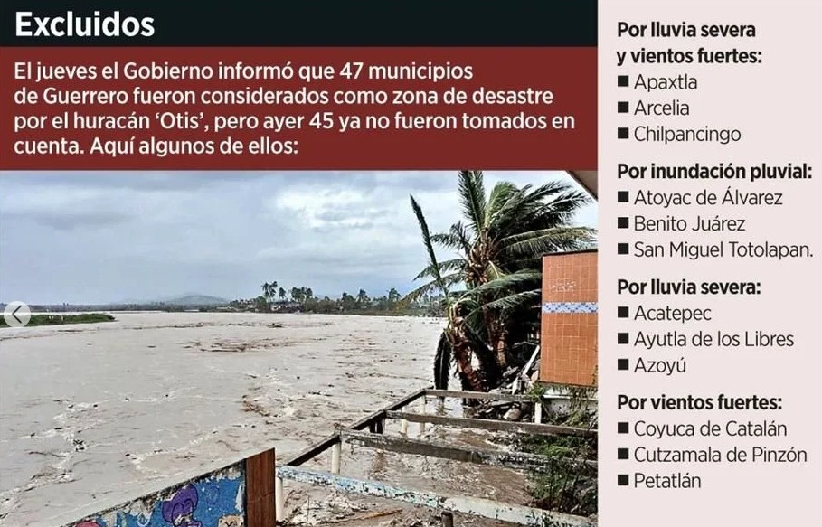 ‘Quitan’ desastre a 45 municipios
