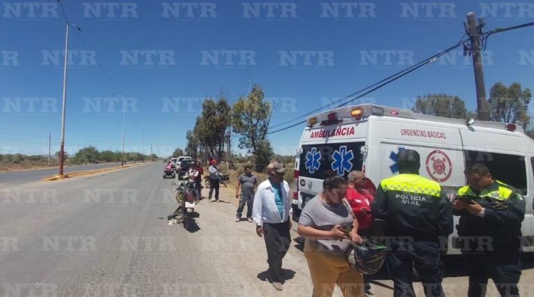 Atropellan a motociclista en Fresnillo; se reporta estable