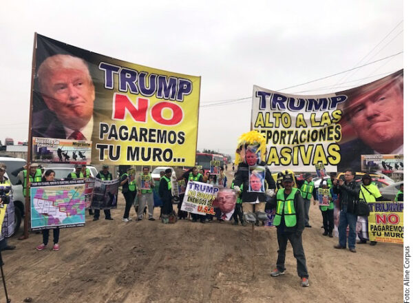 Protestan en Tijuana contra muro