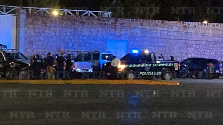 Registran accidente vial frente a DMSP en Fresnillo