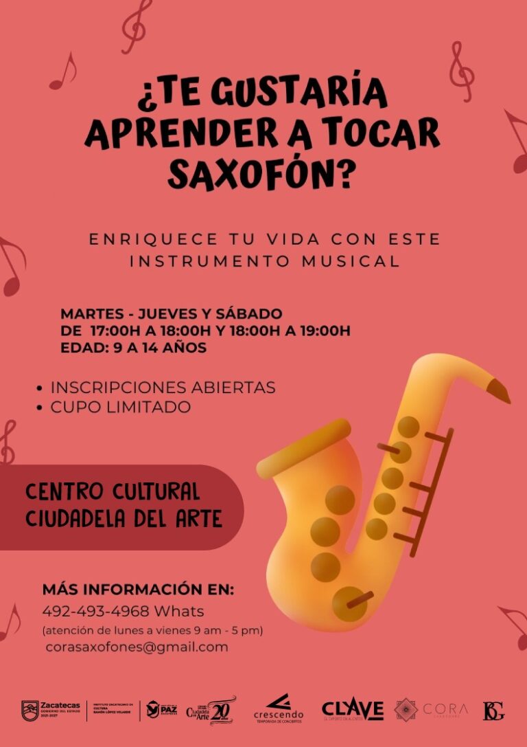 Invitan a niños a escuela de saxofón