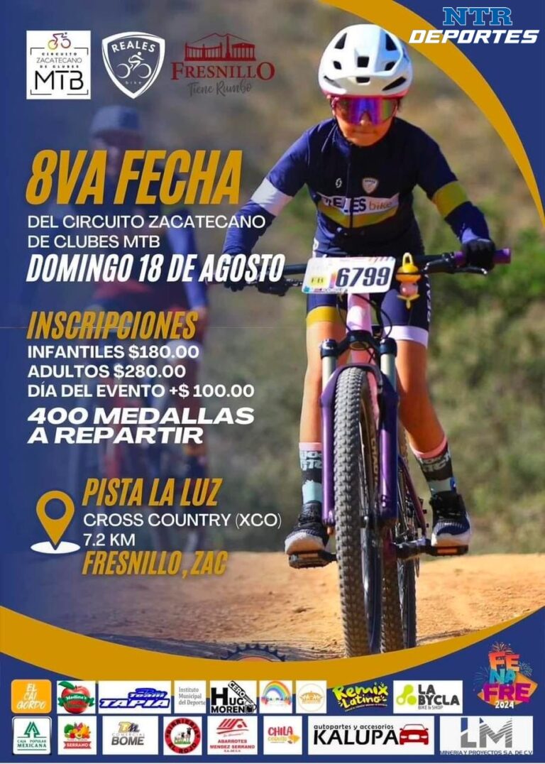 Convocan a octava fecha del Circuito Zacatecano de Clubes MTB