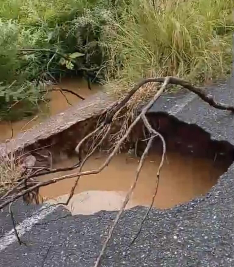 Lluvias derrumban puente en Apozol