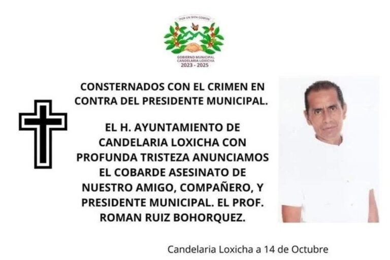 Matan a Alcalde de Candelaria Loxicha, Oaxaca