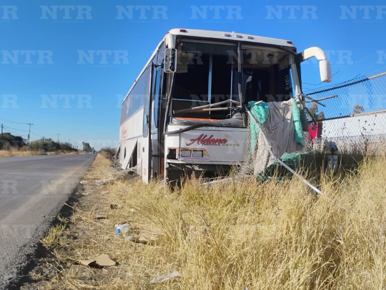 Reportan salida de camino de autobús; no hay lesionados