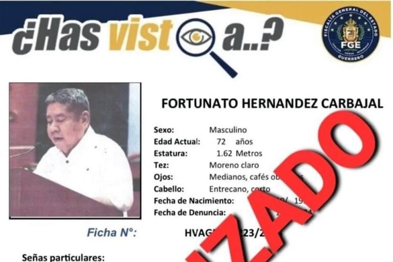 Hallan a ex diputado local desaparecido en Guerrero