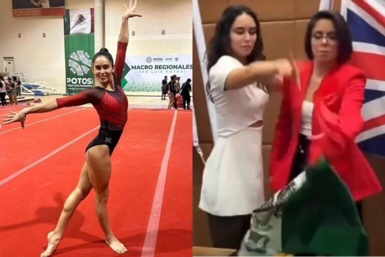 Gimnasta mexicana tira Bandera de México y causa indignación
