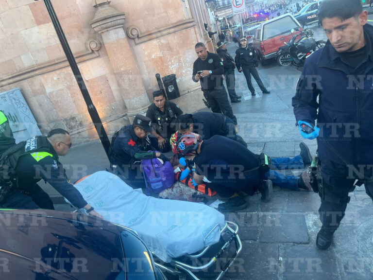Balean a hombre en Centro Histórico