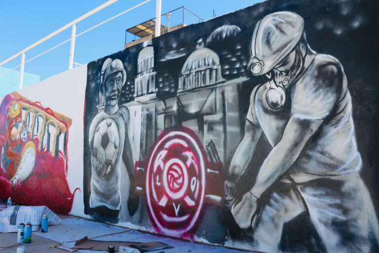 Realizan concurso de grafiti en polideportivo Alma Obrera