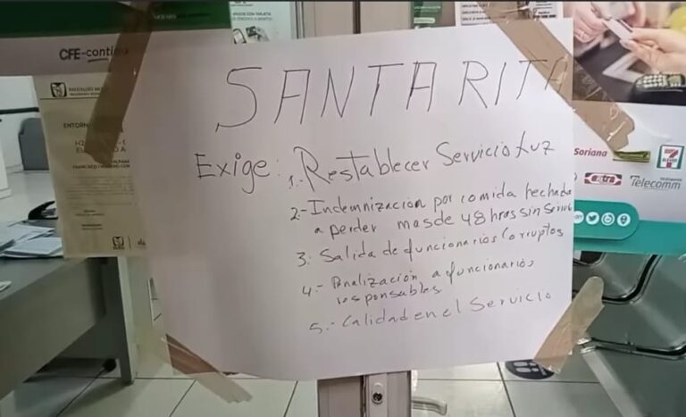 Denuncian apagones en colonia Santa Rita