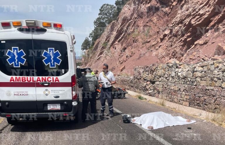 Muere motociclista en tramo Sombrerete – Ojo de Agua