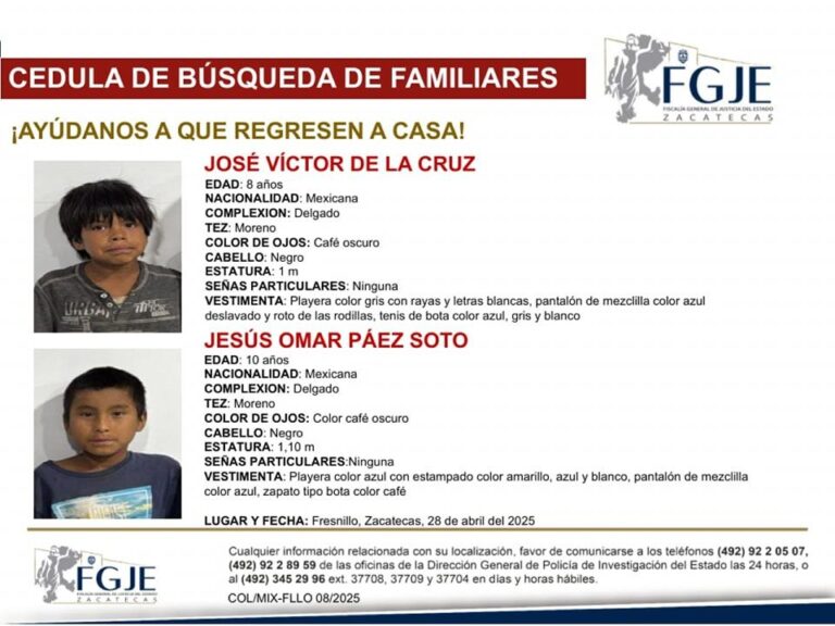 Rescatan a 3 menores en la central camionera en Fresnillo