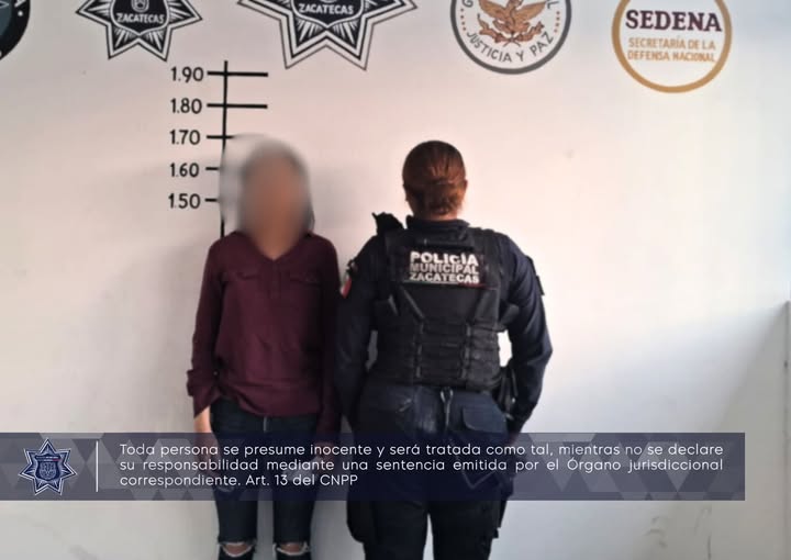 Detienen a mujer en la colonia Estrella de Oro