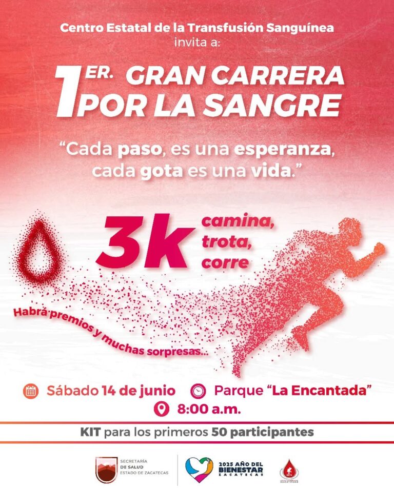 Convocan a carrera atlética para promover donación de sangre