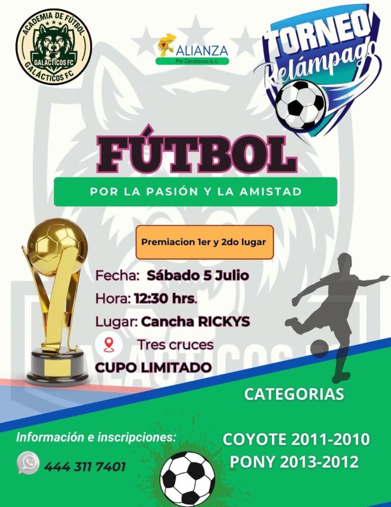 Academia de Futbol Galácticos FC Organiza Torneo Relámpago en Tres Cruces