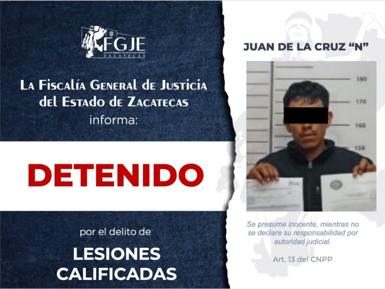 Pone FGJEZ a disposición a tres personas
