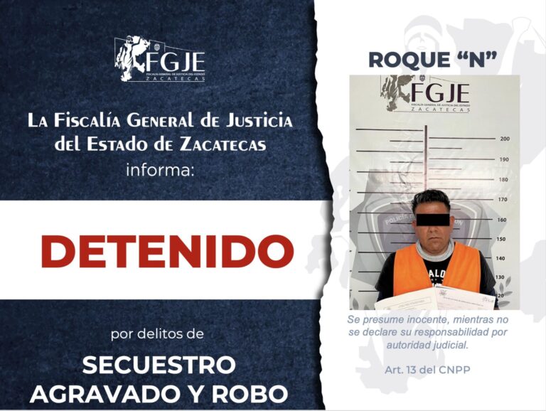 Detienen a Roque por presunto secuestro y robo