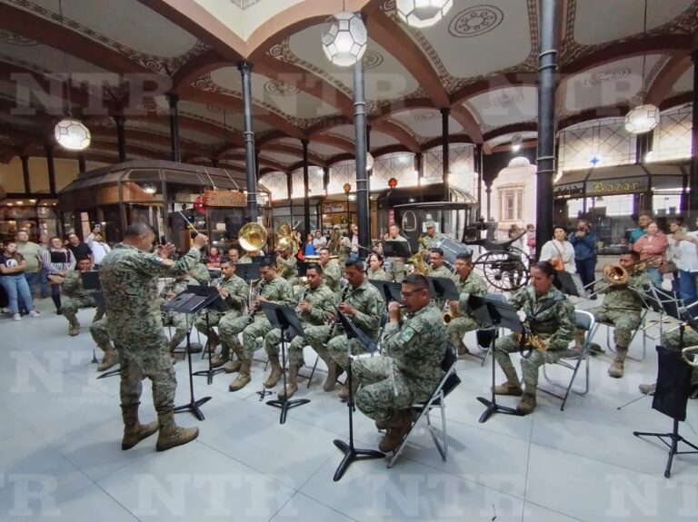 Sorprende Ejército con un concierto en el mercado