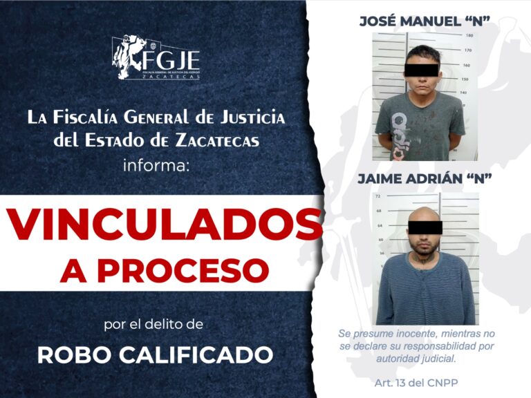 Vinculan a tres por el delito de robo calificado