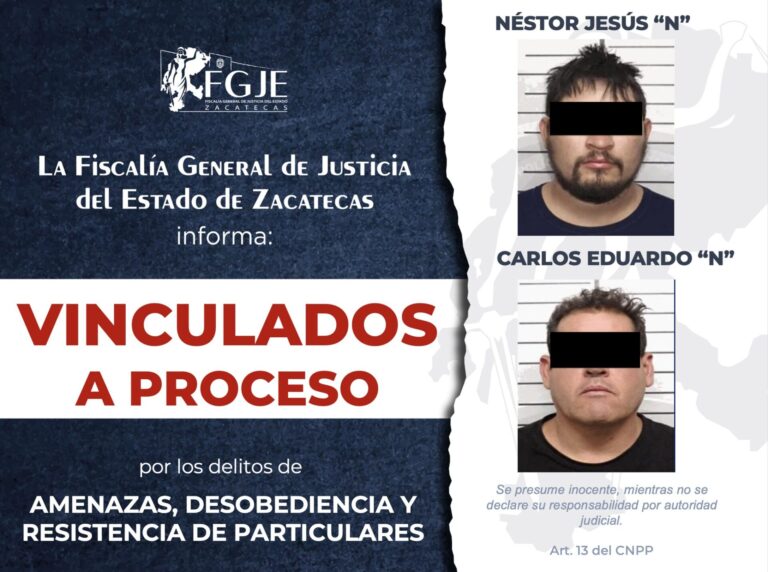 Vinculan a dos por amenazas, violencia y resistencia