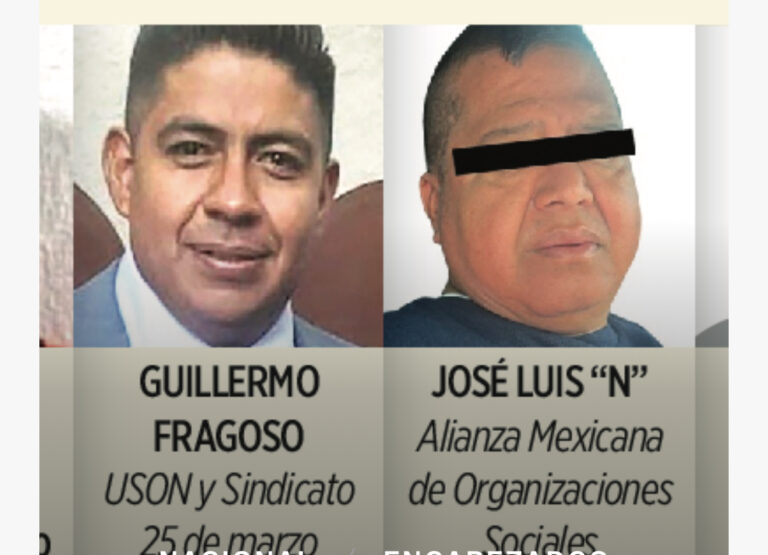 Van contra extorsión de fachada sindical