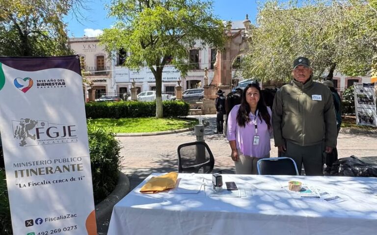 Instalan en la Alameda el Ministerio Público Itinerante de la FGJE