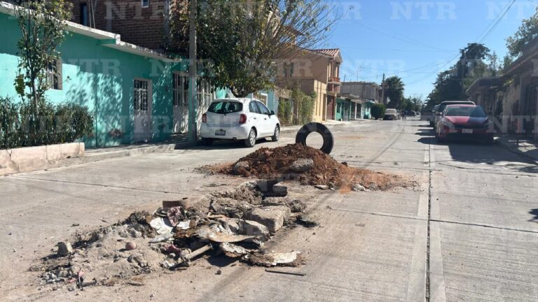 Dejan a medias calle de la Pancho Villa