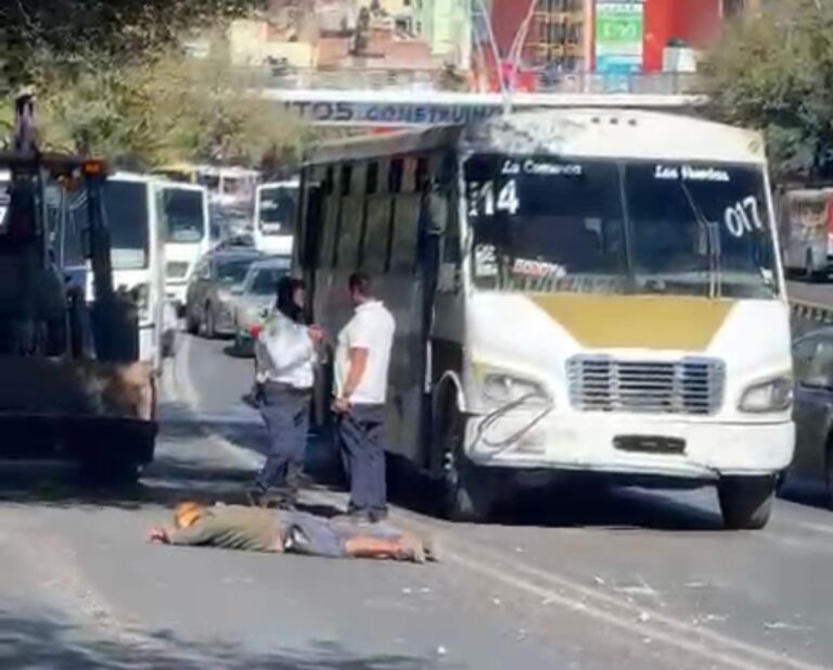 Camión atropella a hombre en el bulevar