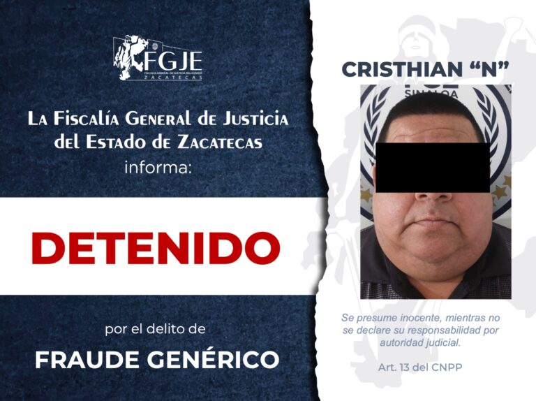 Colaboran fiscalías en detención de Cristhian