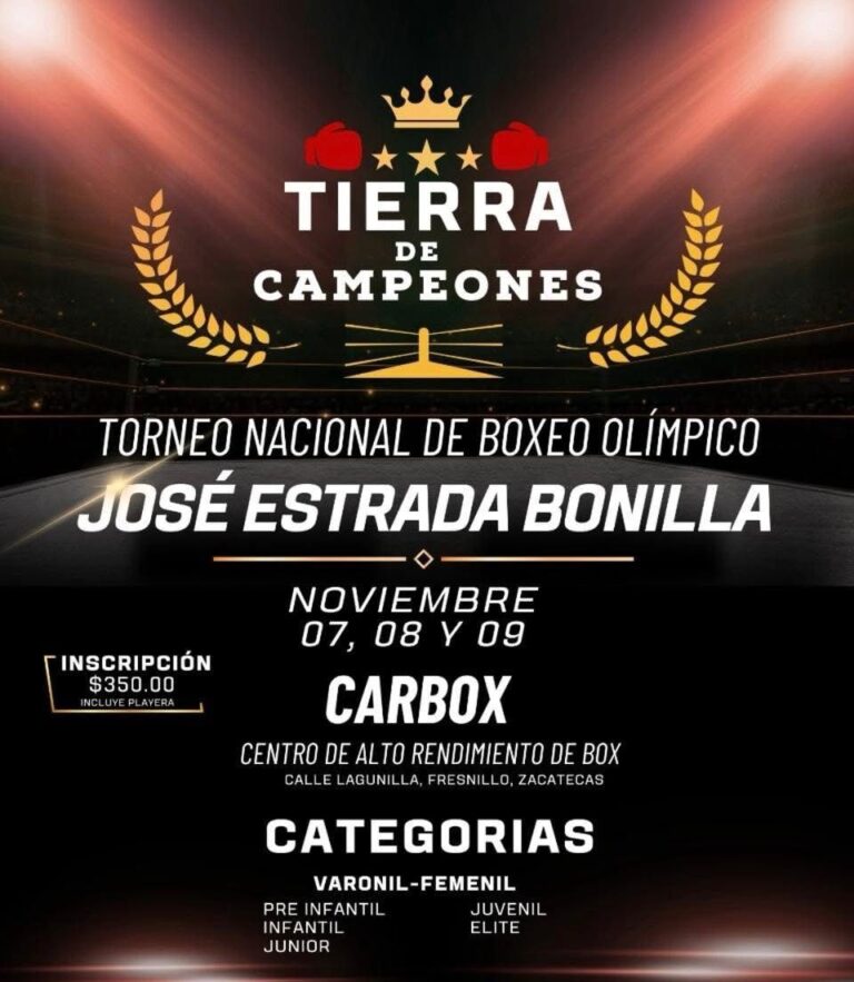 Fresnillo será sede del Segundo Torneo Nacional de Boxeo