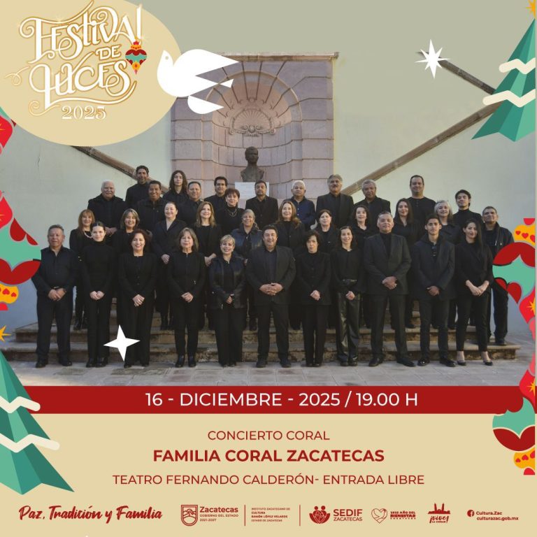 Dará Concierto Navideño la Familia Coral Zacatecas