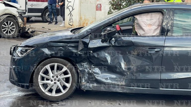 Mujer lesionada, saldo de fuerte choque