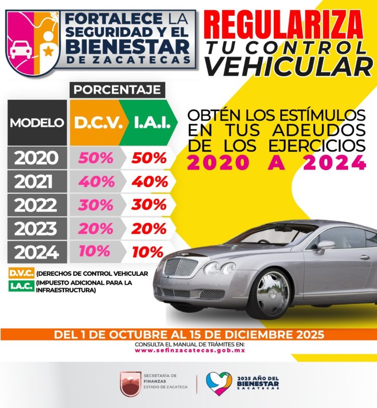 Concluye periodo de estímulos fiscales en Control Vehicular