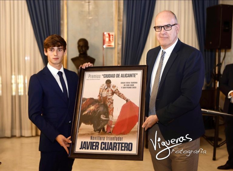 Javier Cuartero, ganador del Premio Taurino “Ciudad de Alicante” 2025