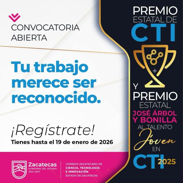 Invitan a postularse al Premio Estatal de Ciencia y Tecnología
