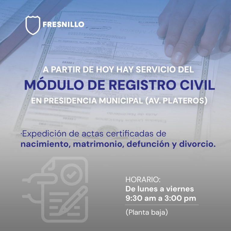 Instalan módulo del Registro Civil en Presidencia Municipal