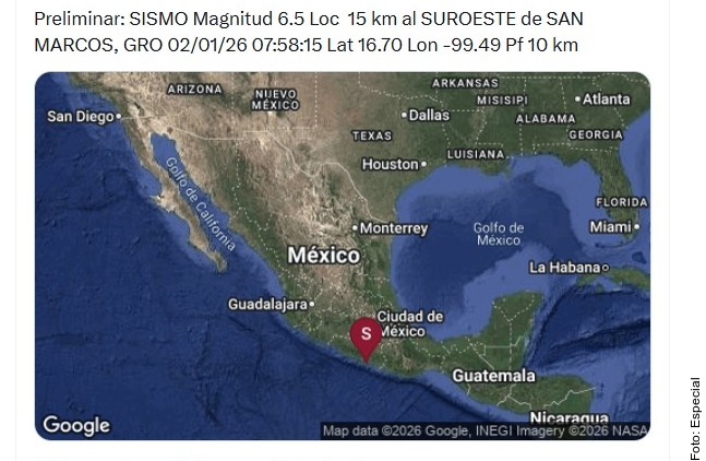 Se percibe sismo en CDMX con epicentro en Guerrero