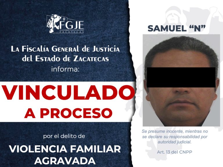 Vinculan a proceso a Samuel por violencia familiar