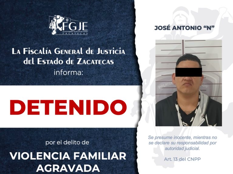 Mediante colaboración se logra detención de José Antonio «N»