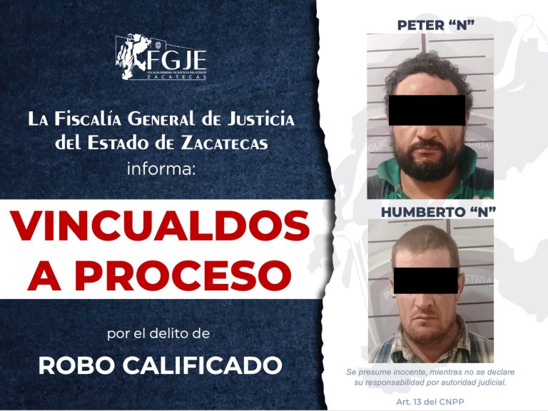 Vinculan a tres hombres por robo calificado