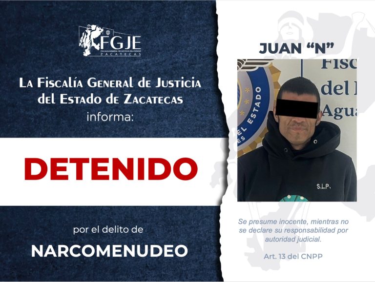 Lo detienen en Aguascalientes por narcomenudeo