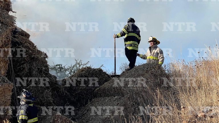 Se incendia pastura de remolque en carretera