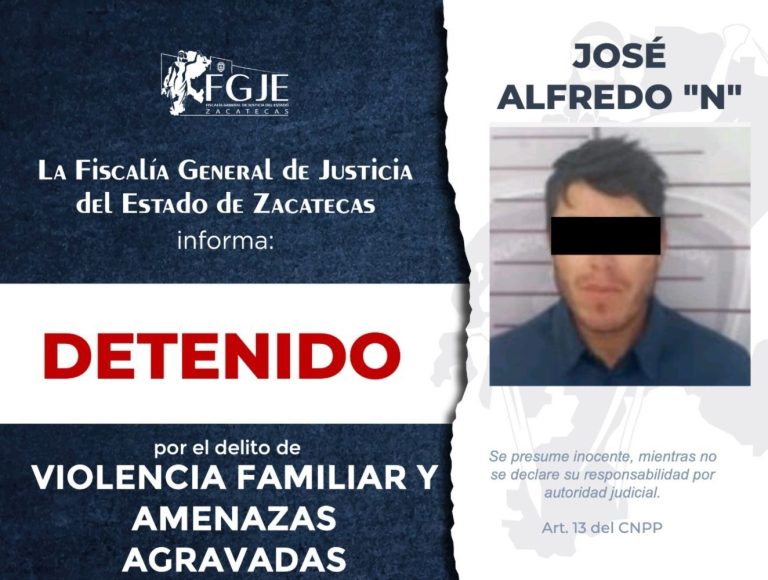 Detienen a José Alfredo en Fresnillo