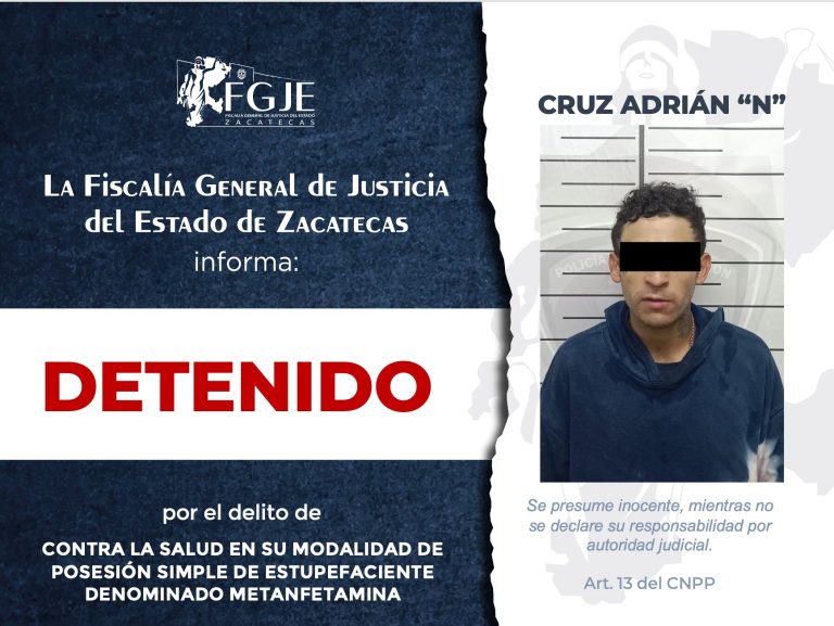 Detenido en Fresnillo contaba con orden de aprehensión de Puebla