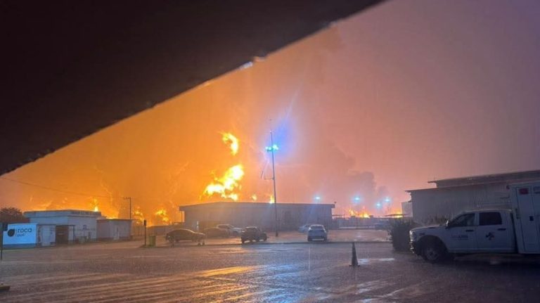 Así comenzó el incendio en Dos Bocas