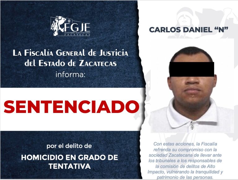 Sentencian a Carlos por tentativa de homicidio